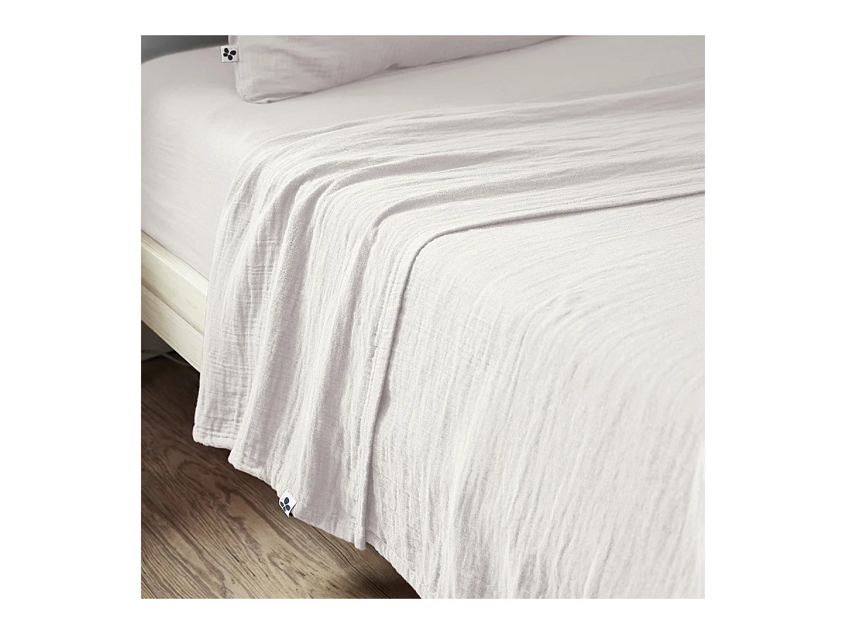OUREA - Drap Plat 240x300cm Gaze de Coton Chantilly