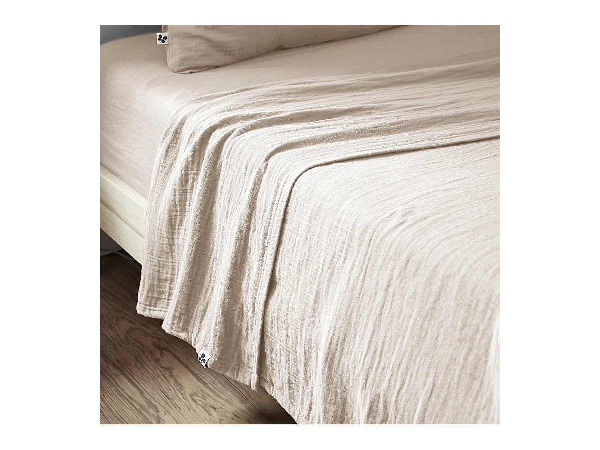 OUREA - Drap Plat 240x300cm Gaze de Coton Pampa
