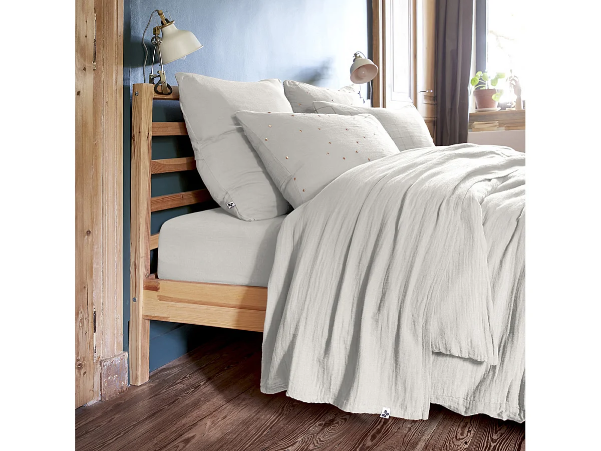 OUREA - Drap Plat 270x300cm Gaze de Coton Nuage