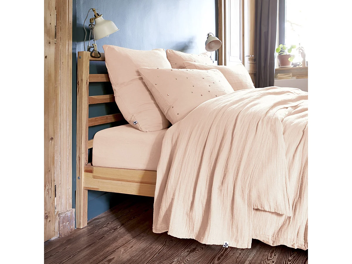 OUREA - Drap Plat 270x300cm Gaze de Coton Guimauve