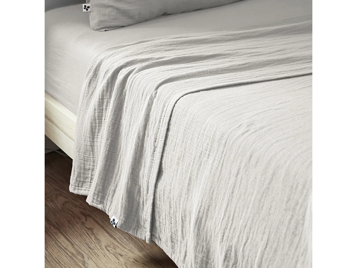 OUREA - Drap Plat 240x300cm Gaze de Coton Nuage
