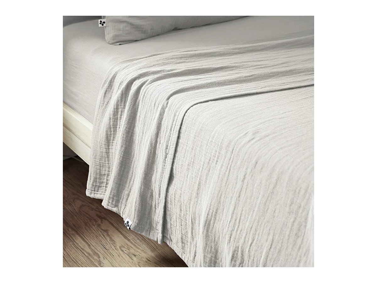 OUREA - Drap Plat 240x300cm Gaze de Coton Nuage