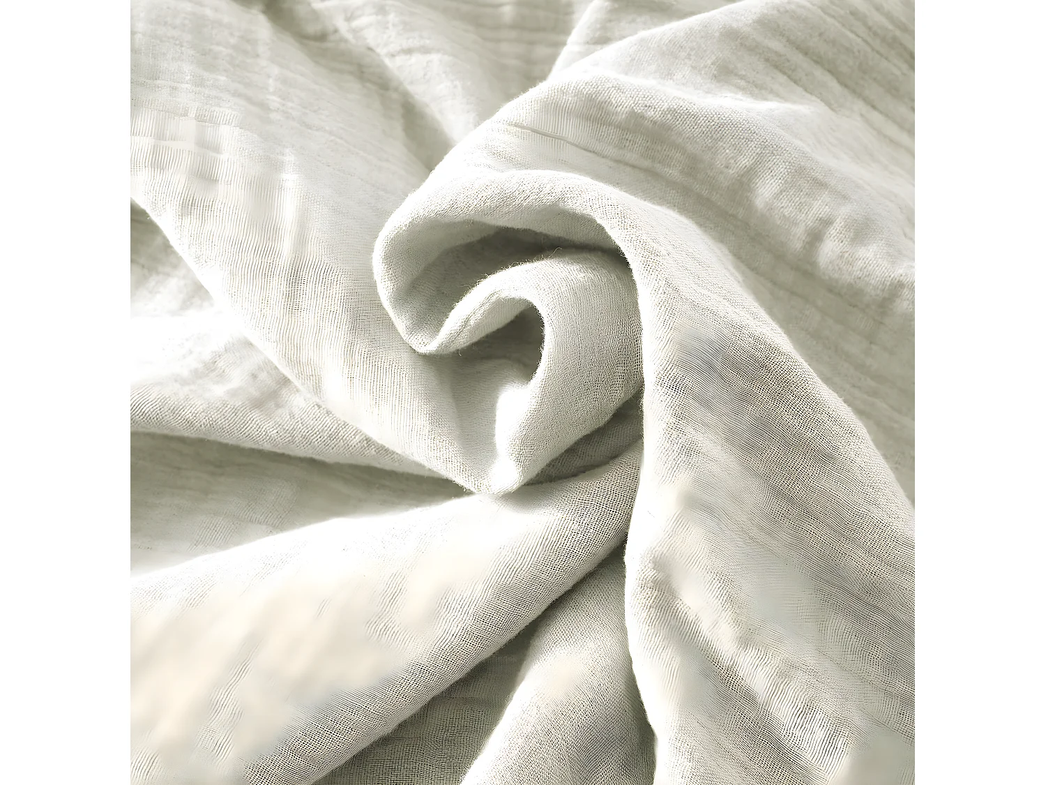 OUREA - Nappe Rectangulaire 150x350cm Gaze de Coton Vert d'Eau