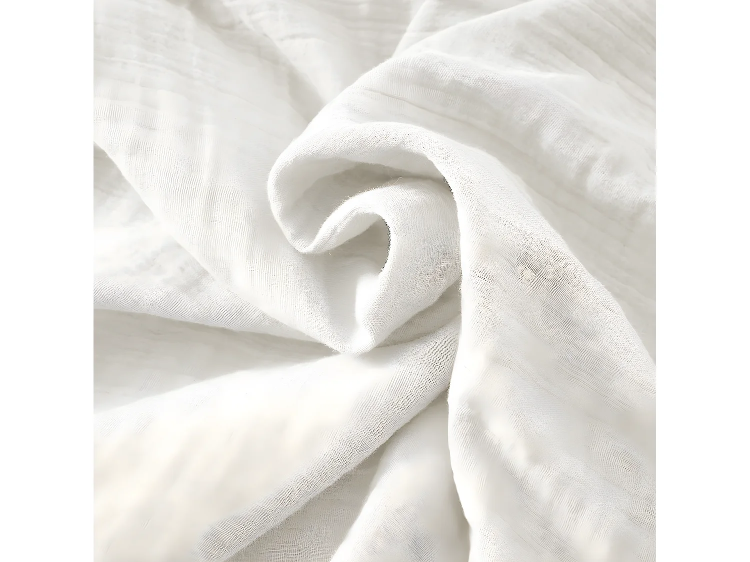 OUREA - Nappe Rectangulaire 150x350cm Gaze de Coton Chantilly