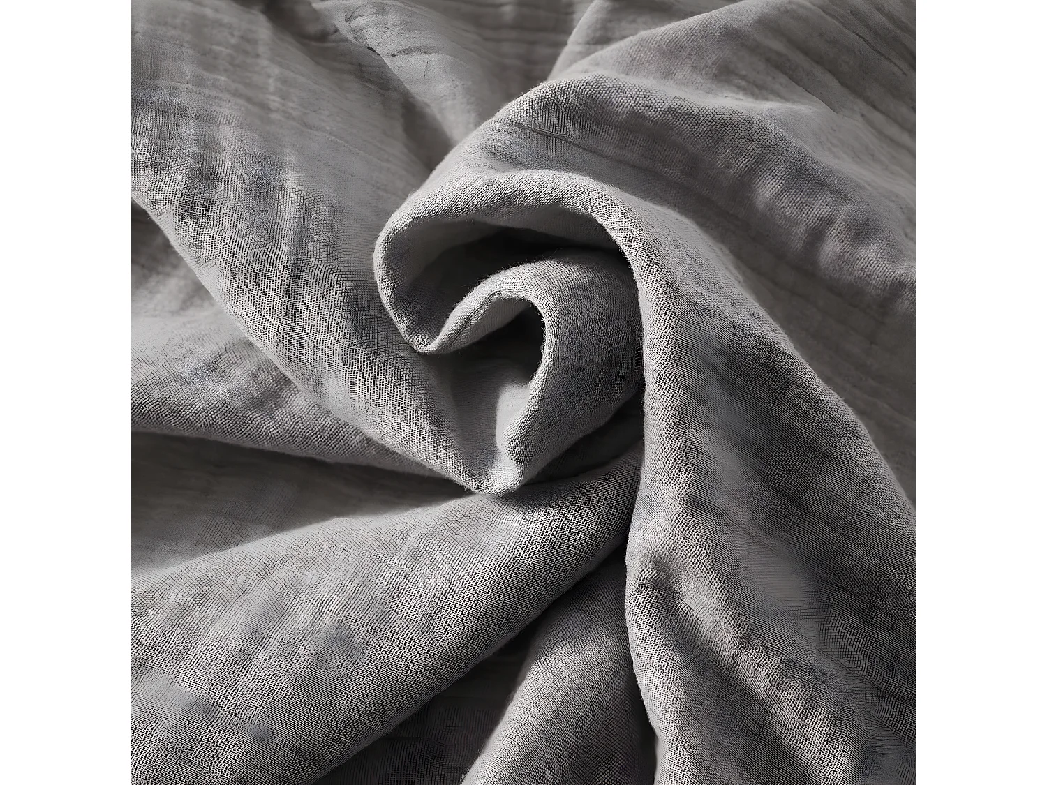 OUREA - Nappe Rectangulaire 150x250cm Gaze de Coton Granit