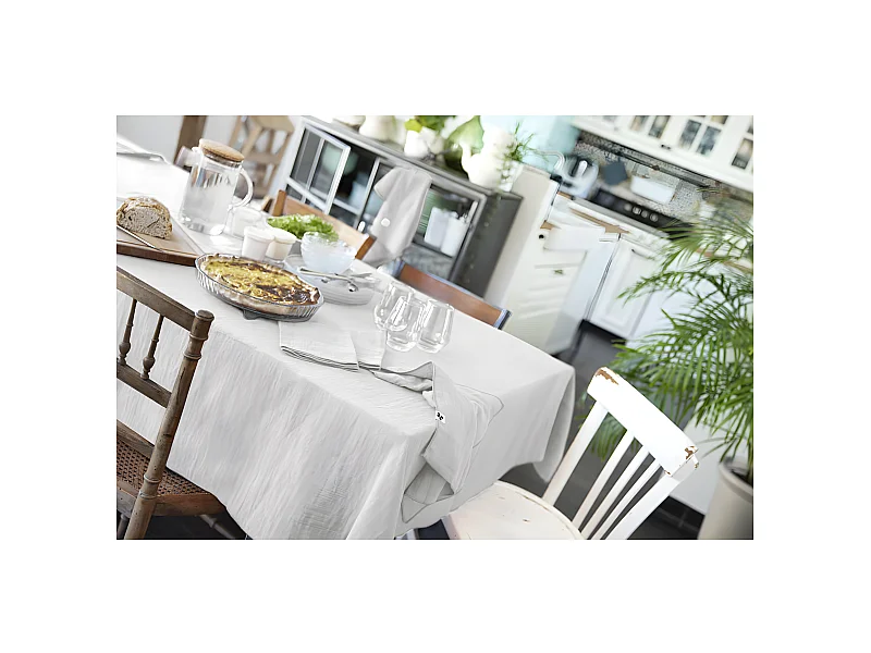 OUREA - Nappe Rectangulaire 150x250cm Gaze de Coton Nuage