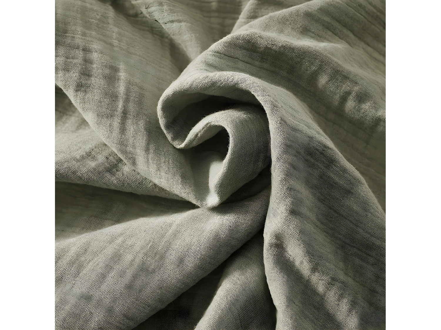 OUREA - Nappe Rectangulaire 150x250cm Gaze de Coton Romarin