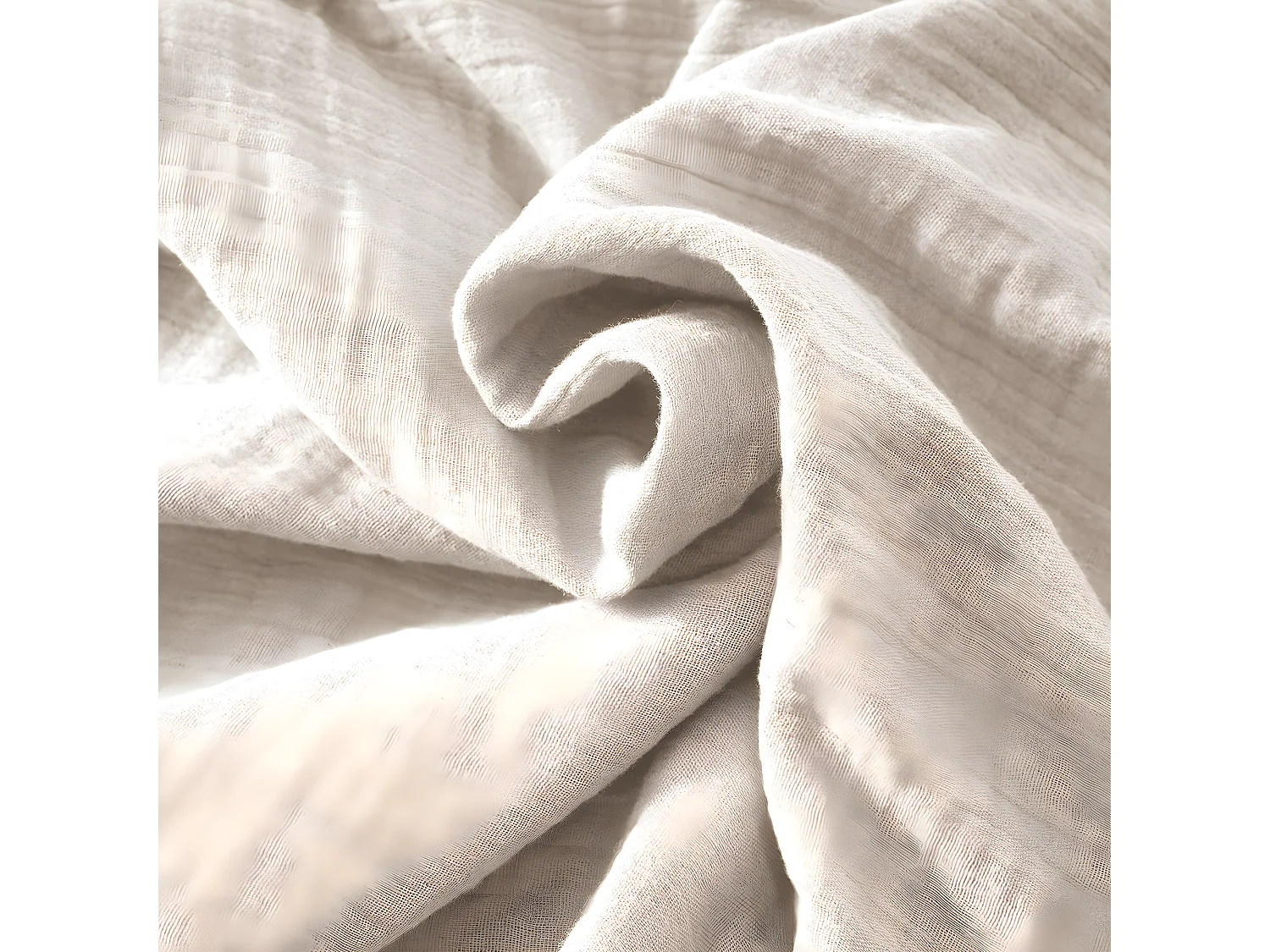 OUREA - Nappe Rectangulaire 150x250cm Gaze de Coton Pampa