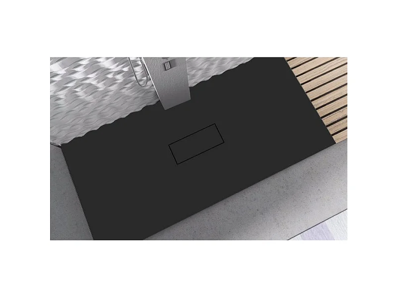 Plato de ducha resina VIC negro  80x160 cm