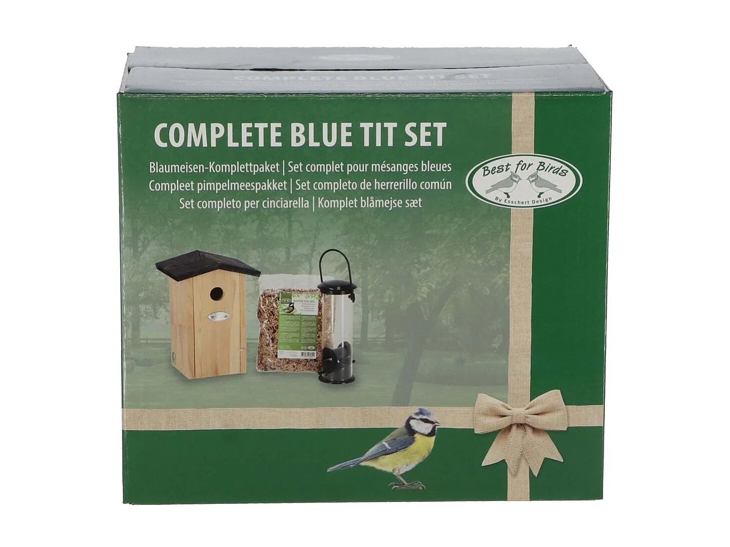 Set abri mangeoire et graines oiseaux Pour mésanges bleues