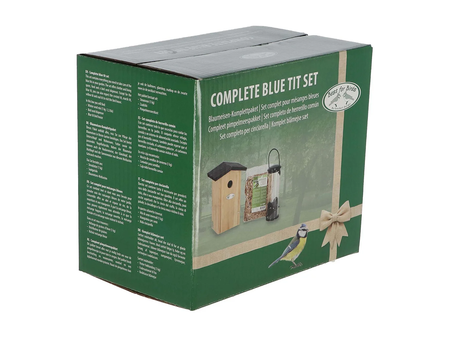 Set abri mangeoire et graines oiseaux Pour mésanges bleues