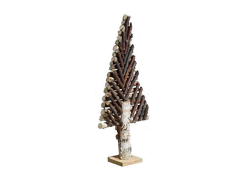 Sapin décoratif en bouleau motif chevron Petit modèle