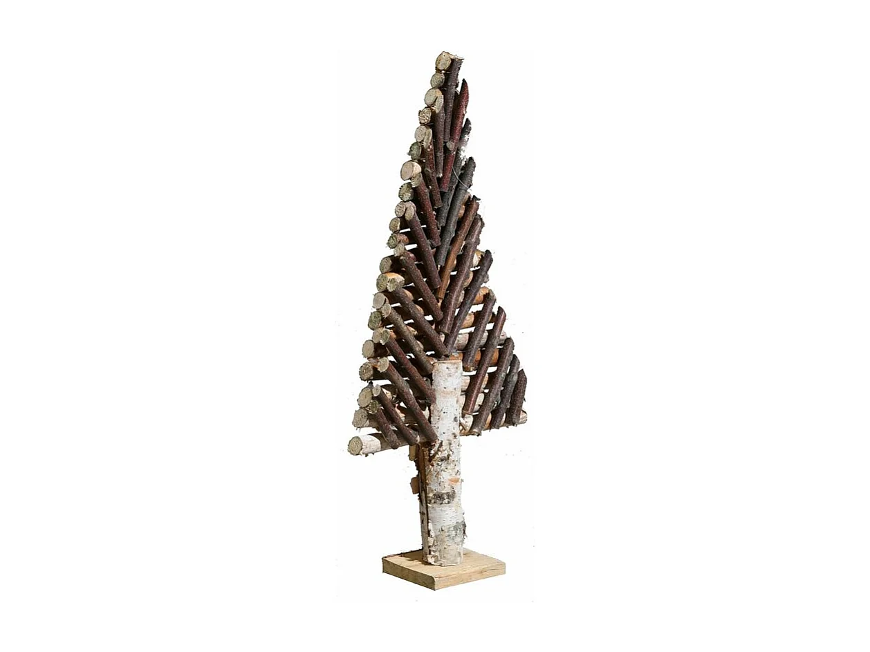Sapin décoratif en bouleau motif chevron Petit modèle