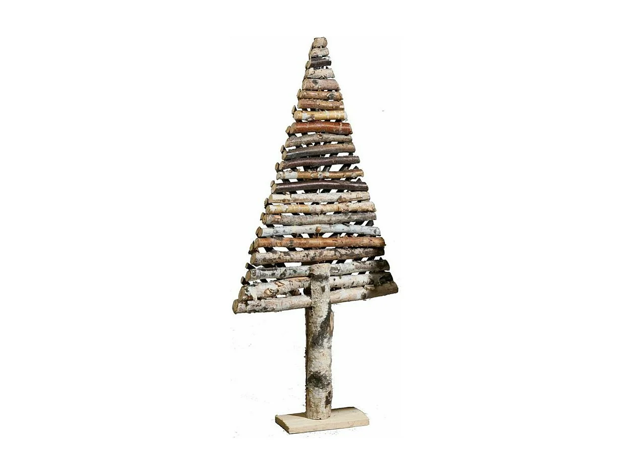 Sapin décoratif en bouleau motif chevron Petit modèle