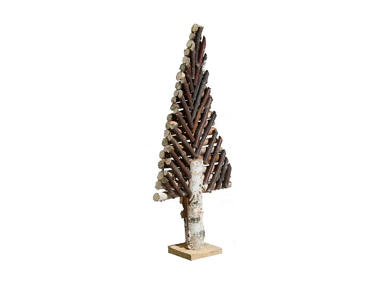 Sapin décoratif en bouleau motif chevron Petit modèle
