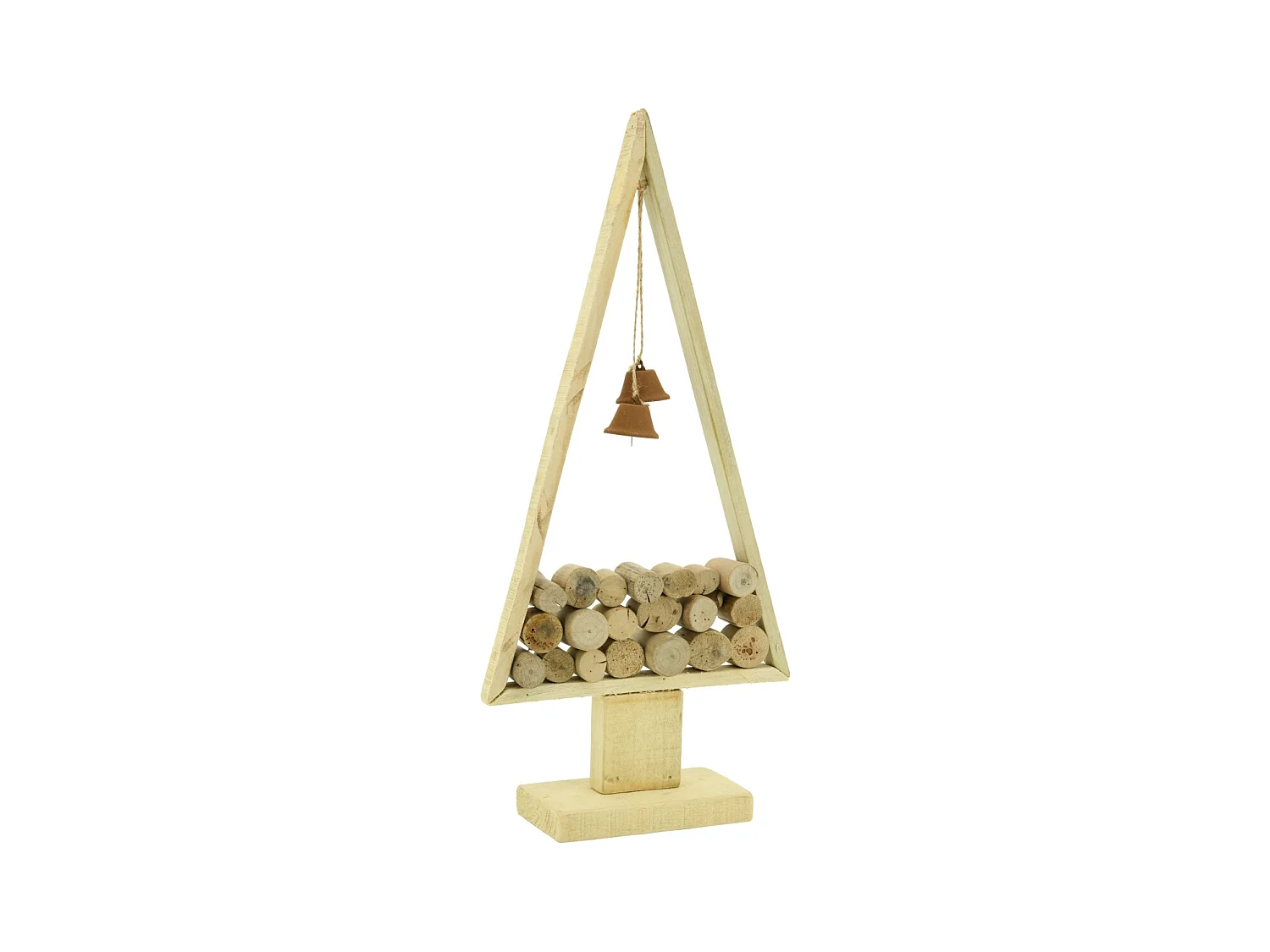 Sapin en bois et métal avec cloches
