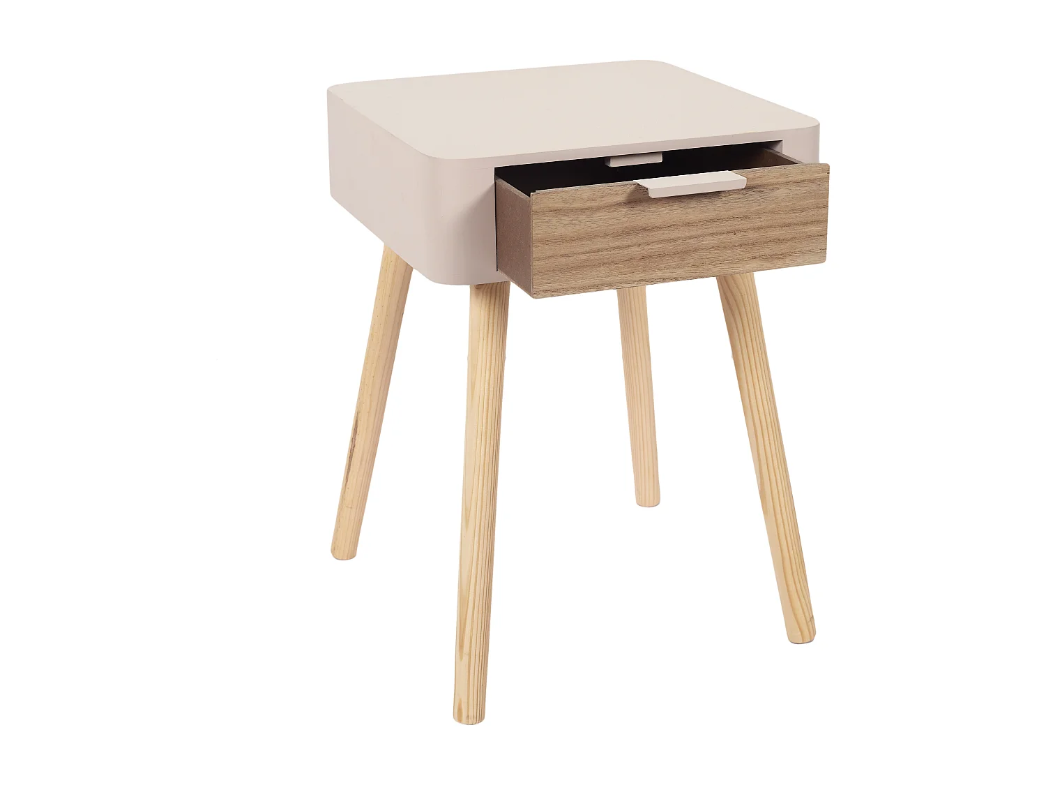 Chevet 1 Tiroir En Bois Rose Rose, Marron