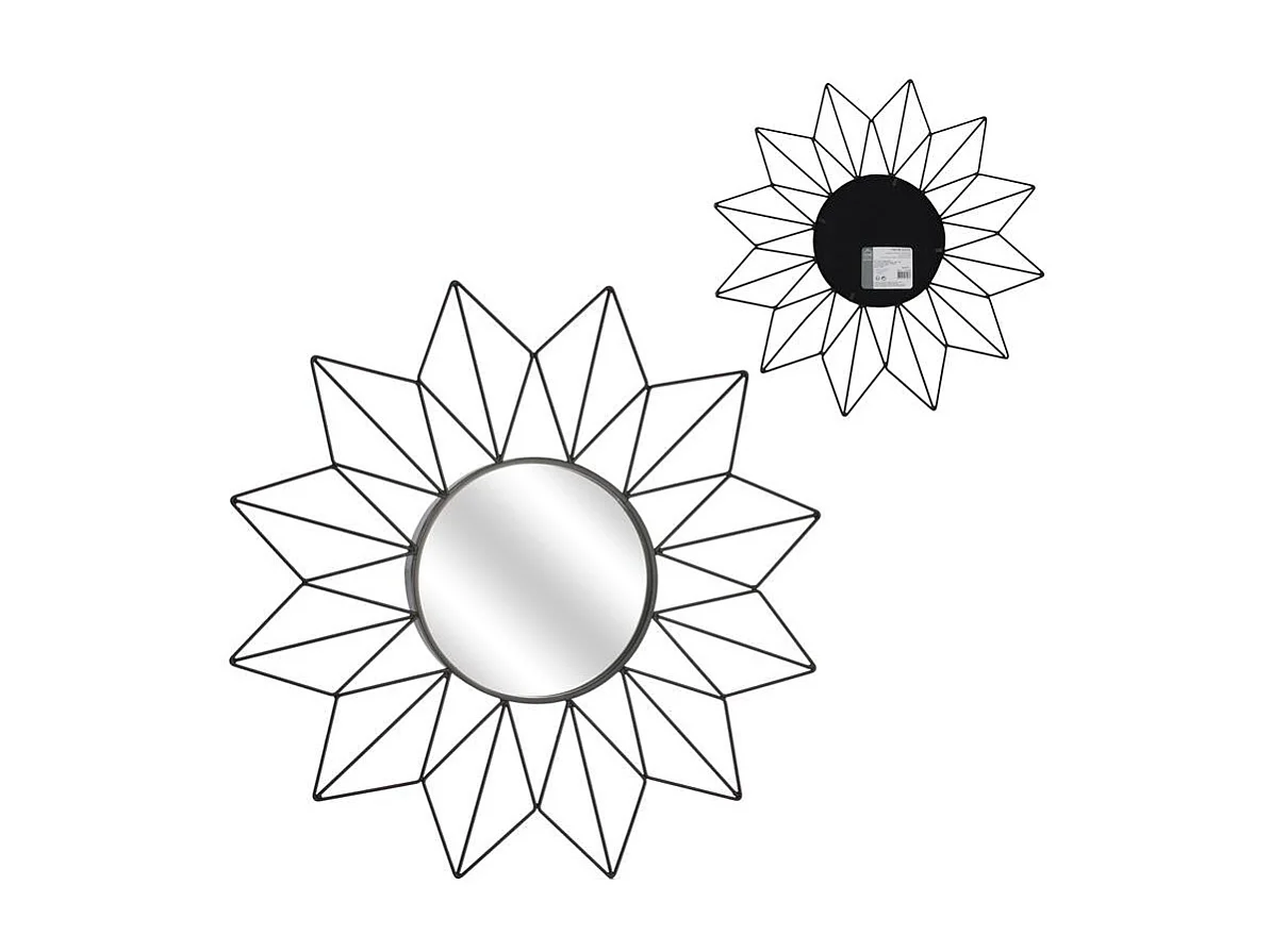 Miroir Soleil 50cm Noir