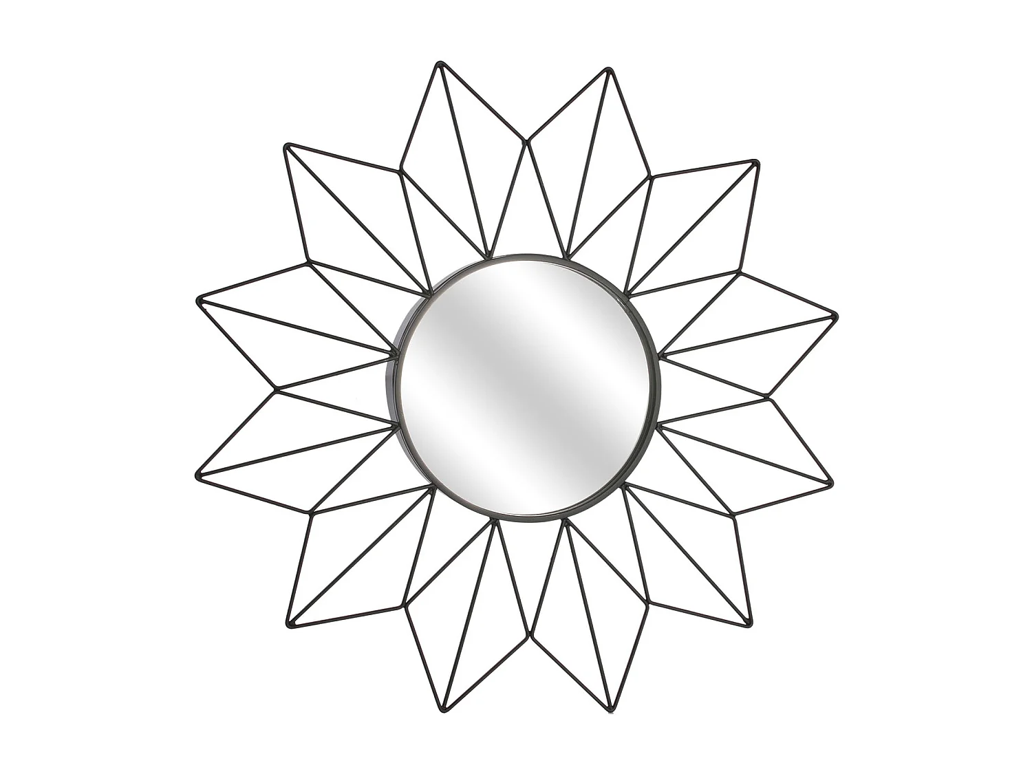 Miroir Soleil 50cm Noir