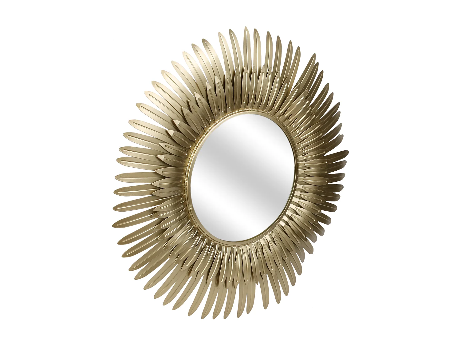 Miroir Plumes Dorees 53cm Or