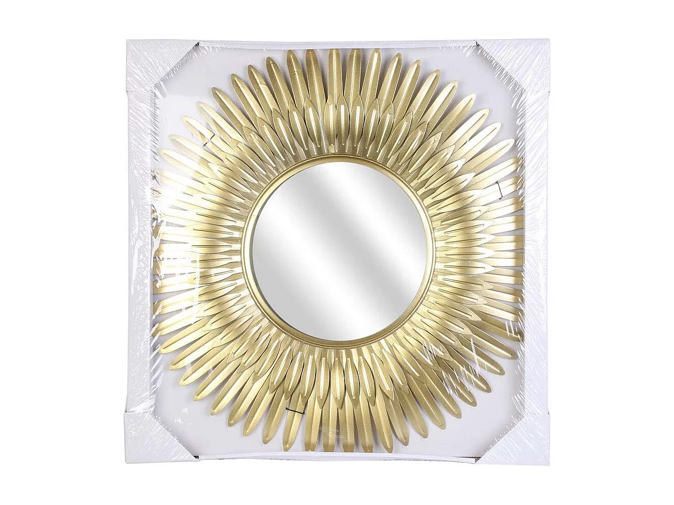 Miroir Plumes Dorees 53cm Or