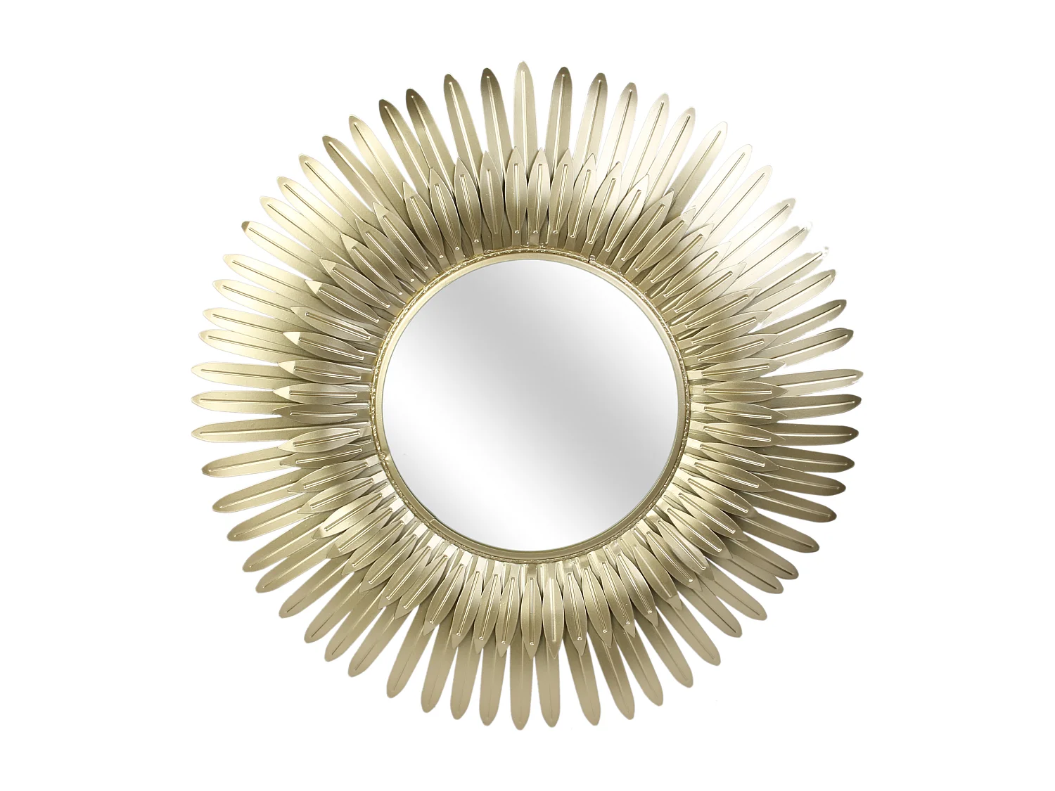 Miroir Plumes Dorees 53cm Or