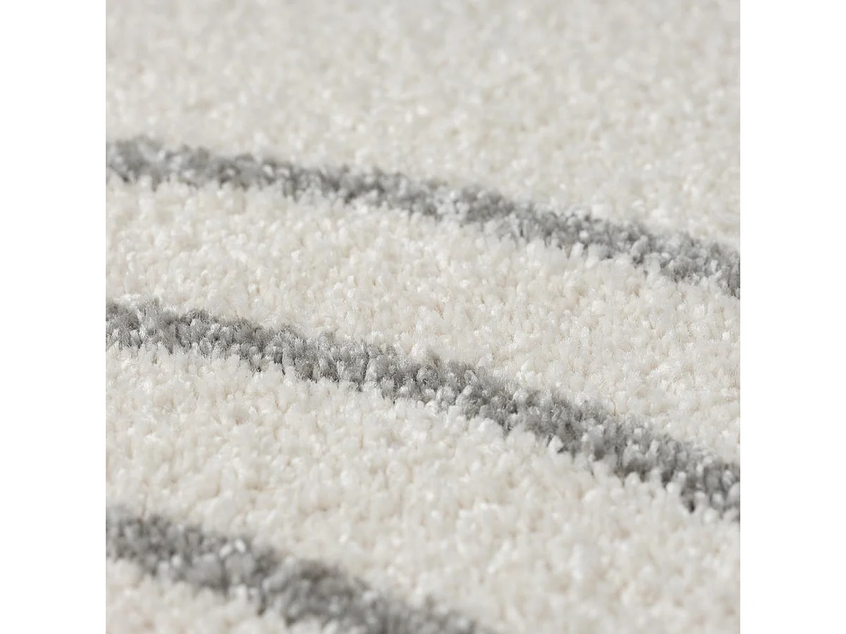 tapis grand salon 200x290 tissé crème rectangle motif géométrique RERAND