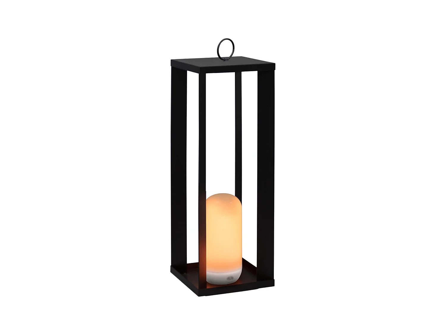 Lanterne de jardin en métal sur batterie Siroco 50 cm