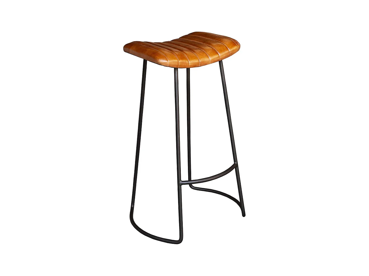 Tabouret de bar assise cuir Texas