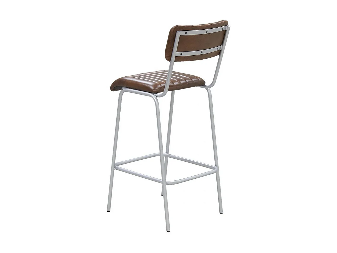 Tabouret de bar en cuir et métal Hauteur siège 75 cm