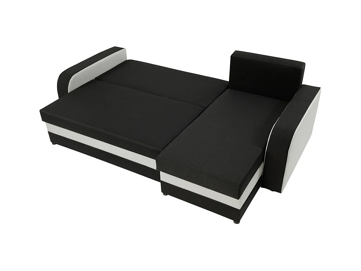 Canapé d'angle convertible KRISTO en tissu gris