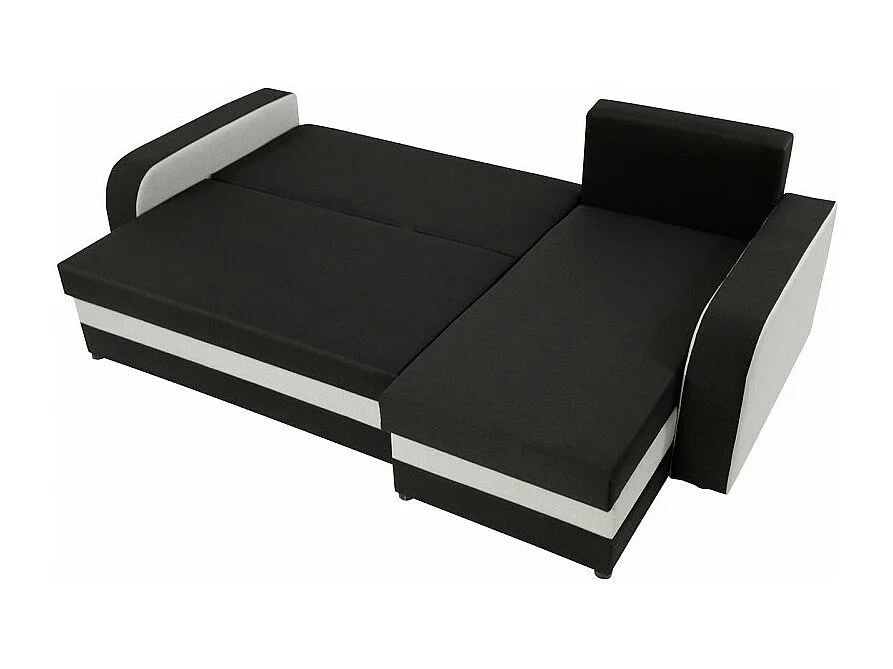 Sofá esquinero convertible KRISTO en tela gris