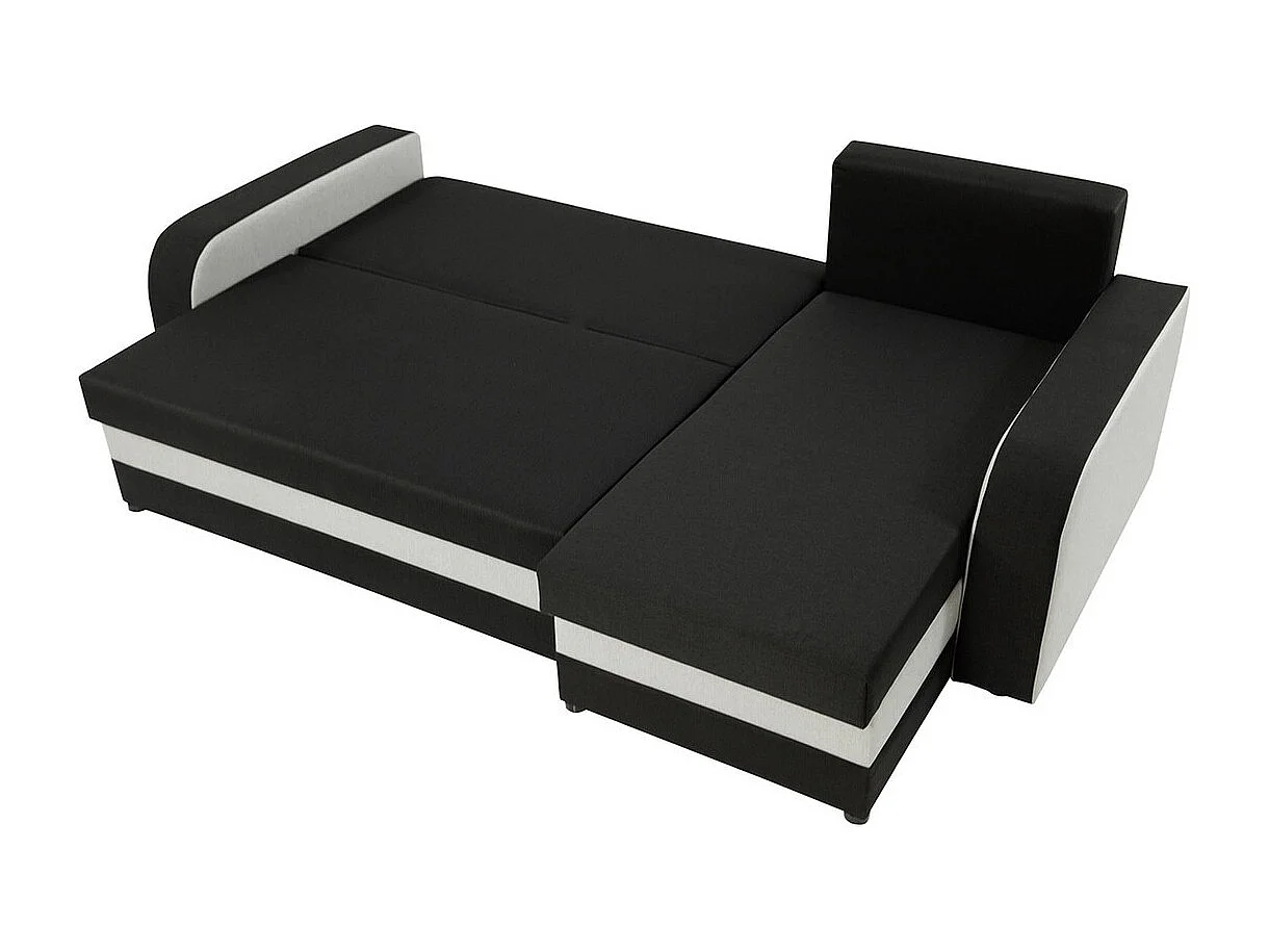 Sofá esquinero convertible KRISTO en tela gris