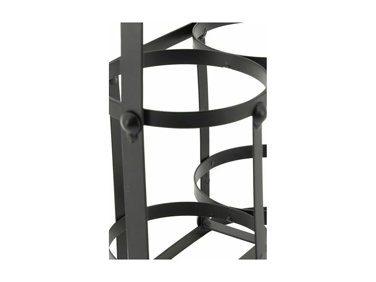 Panier bouteilles en métal et bois 6 bouteilles