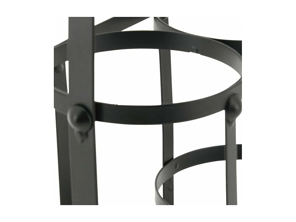 Panier bouteilles en métal et bois 6 bouteilles