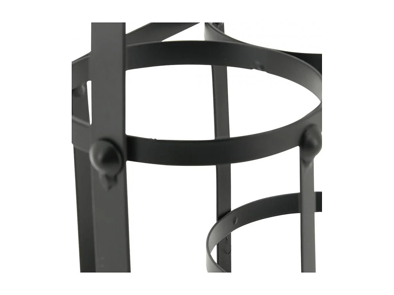 Panier bouteilles en métal et bois 4 bouteilles