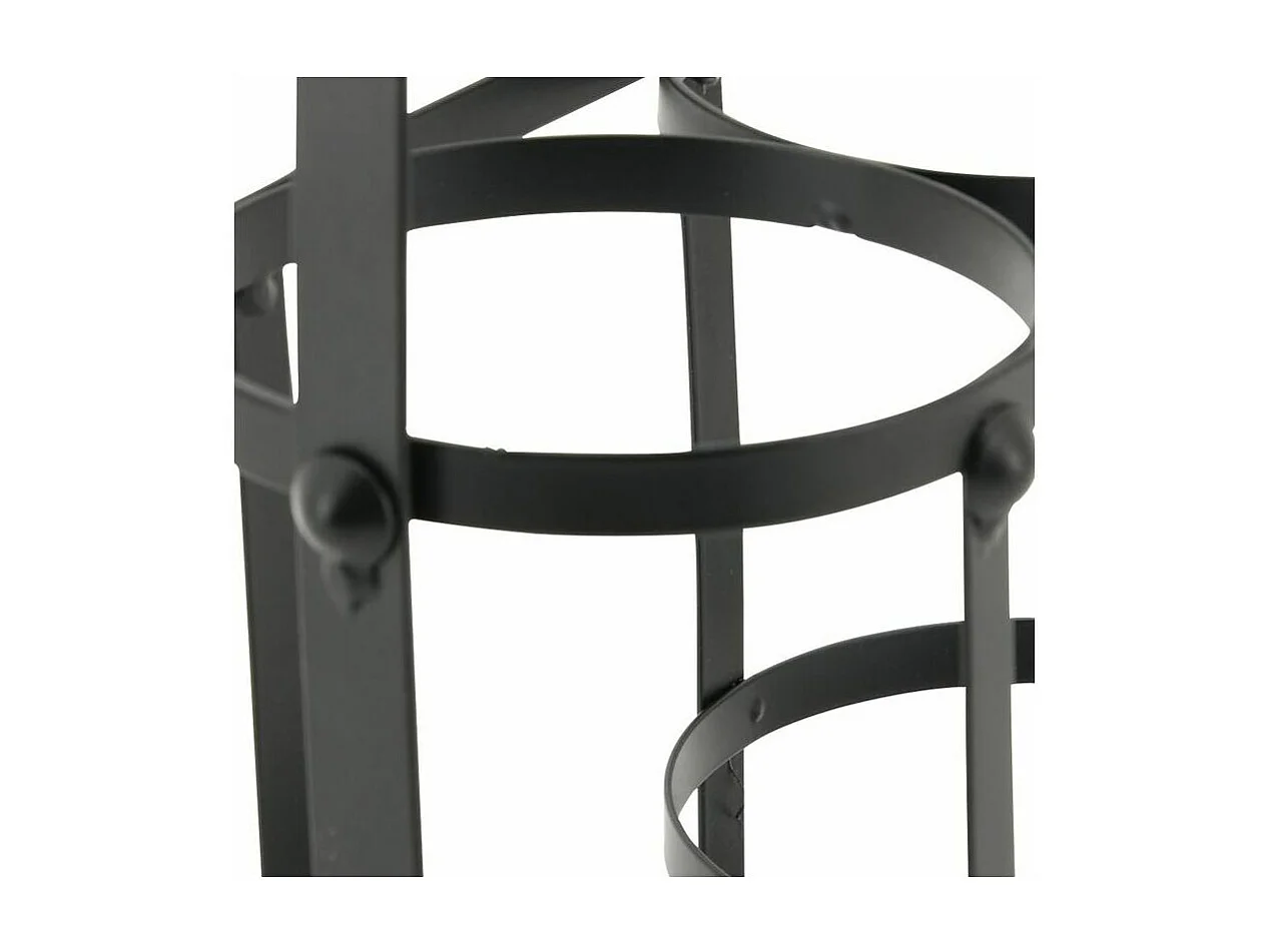 Panier bouteilles en métal et bois 4 bouteilles