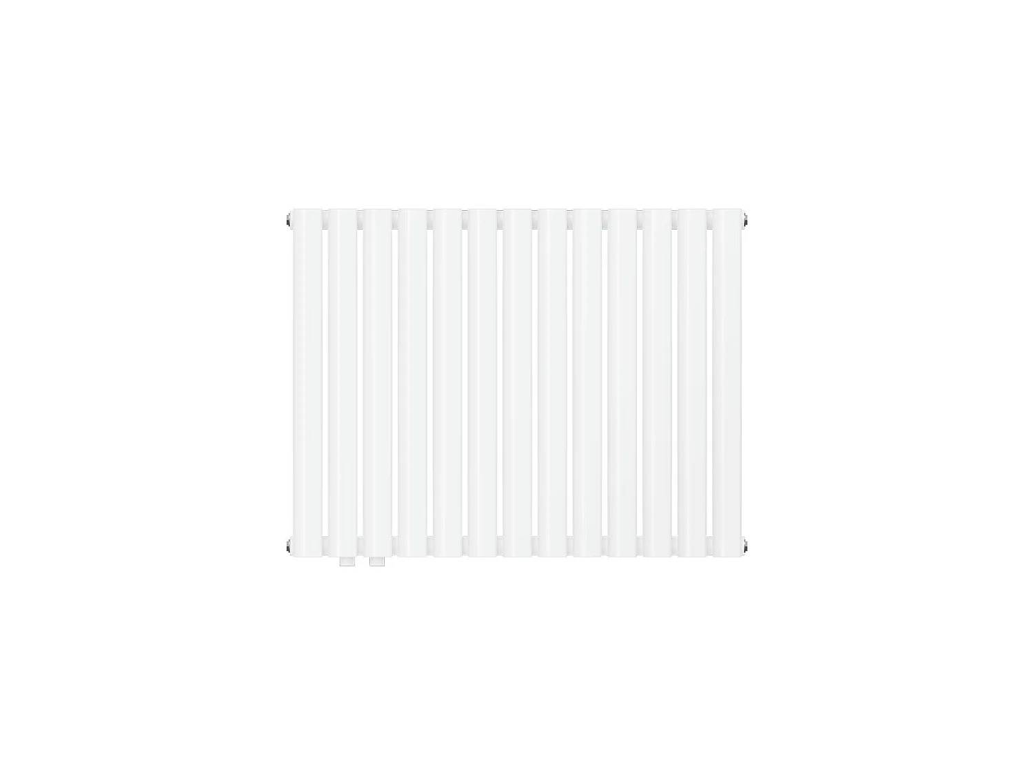 Radiateur Oval Tube double couche blanc moderne 780x600 mm raccord à gauche