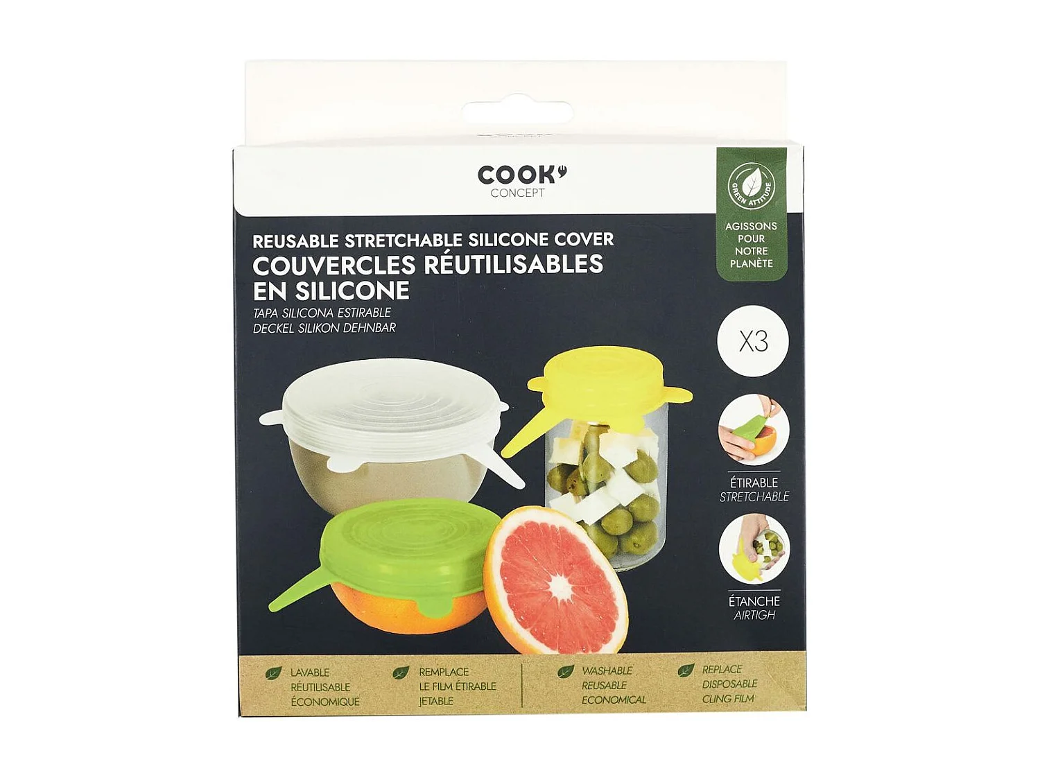 Emballage alimentaire pour fruits et légumes (Lot de 9)
