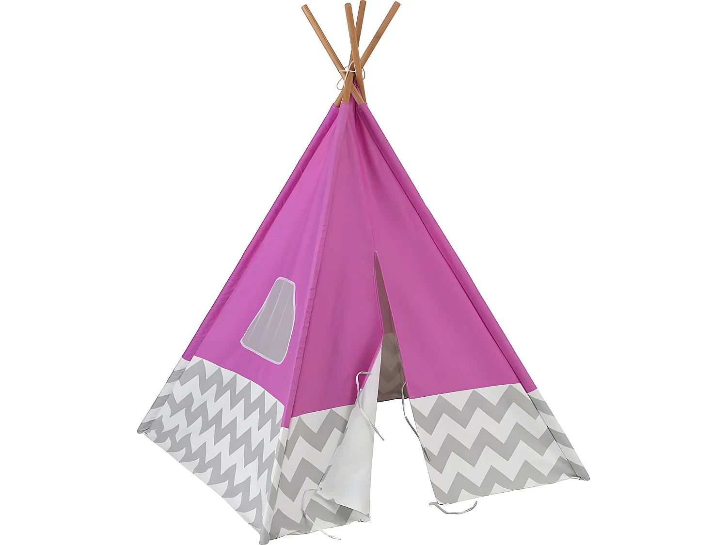 Tepee per bambini in tela e bambù - Rosa