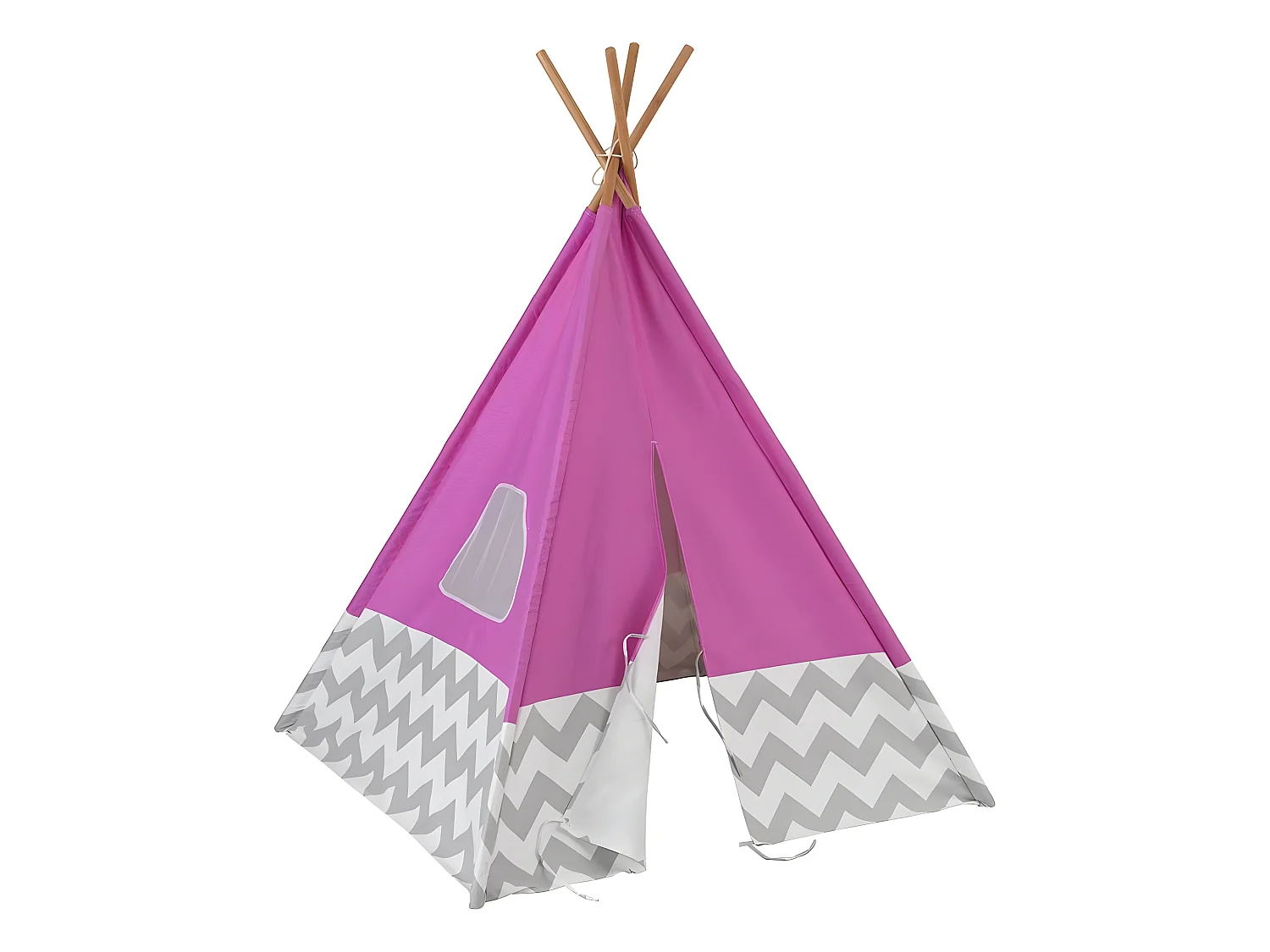Tepee per bambini in tela e bambù - Rosa