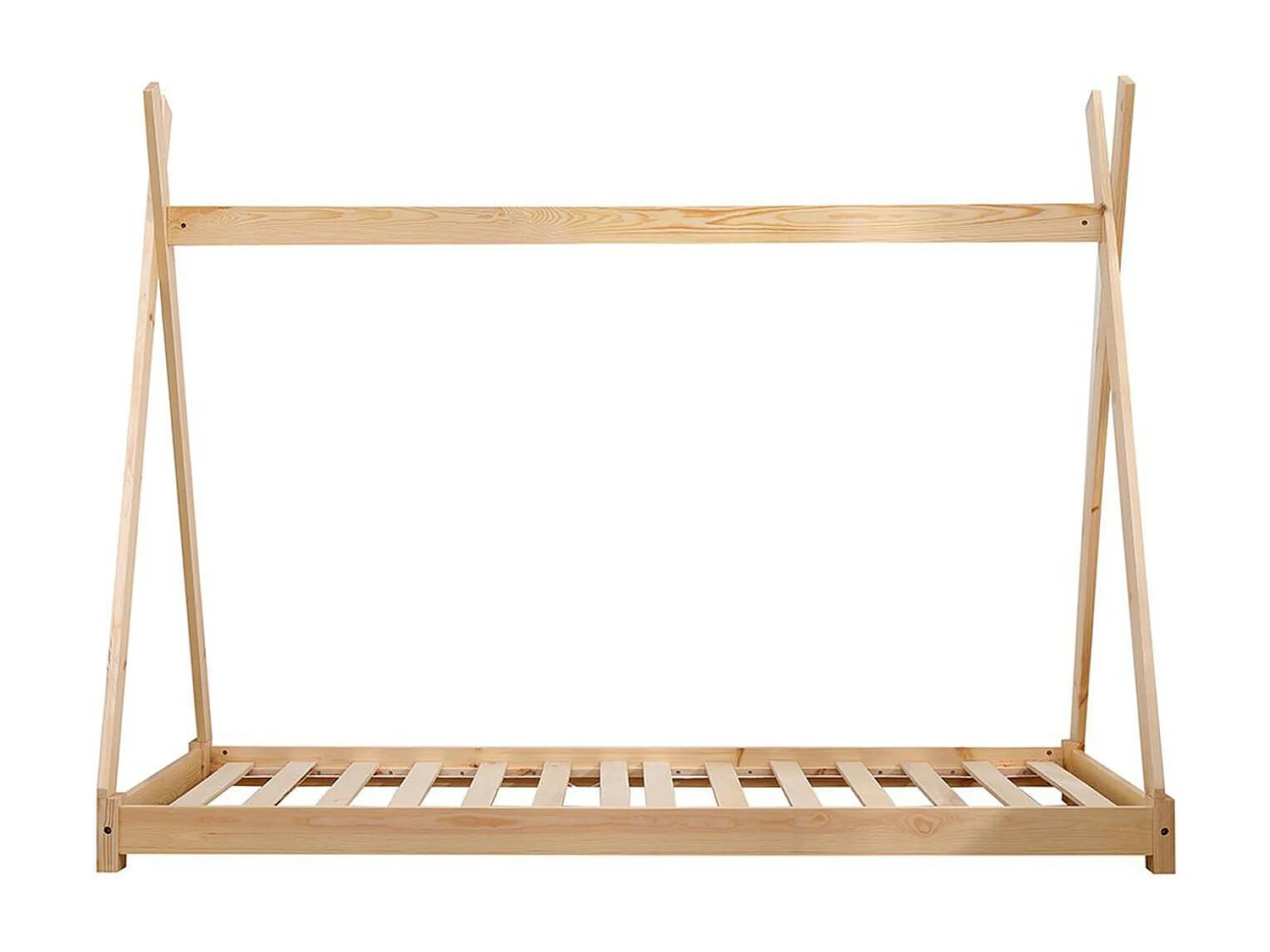 Lit Enfant Tipi en Bois "Banks" 90x190cm Beige