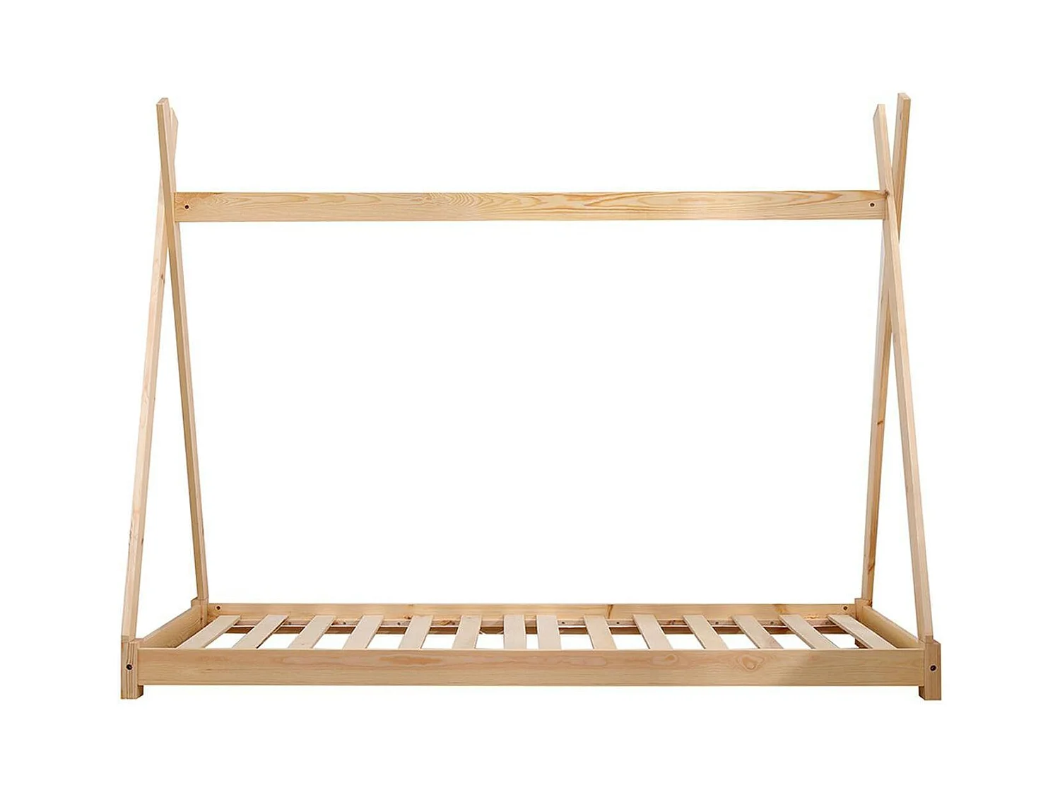 Lit Enfant Tipi en Bois "Banks" 90x190cm Beige