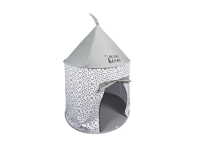 Tente Pop Up Grise 100x135cm Blanc, Gris, Noir