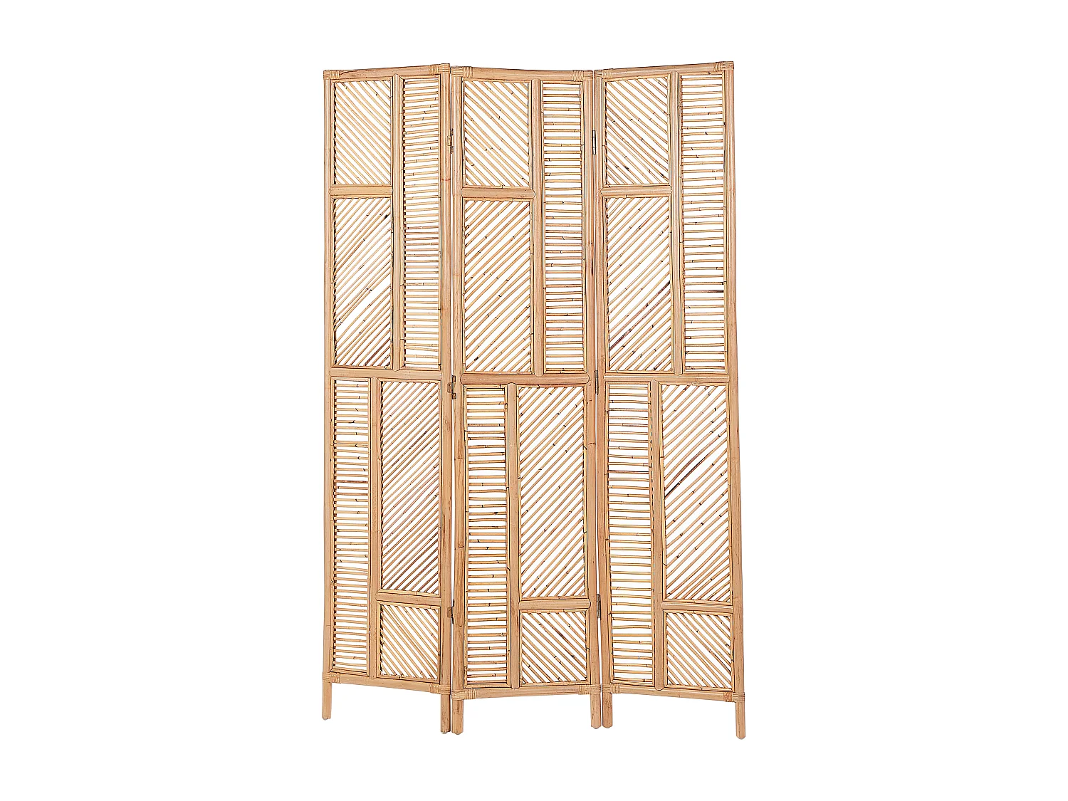 Separador de ambientes de 3 paneles LAMEZIA Marrón claro 117 cm 180 cm