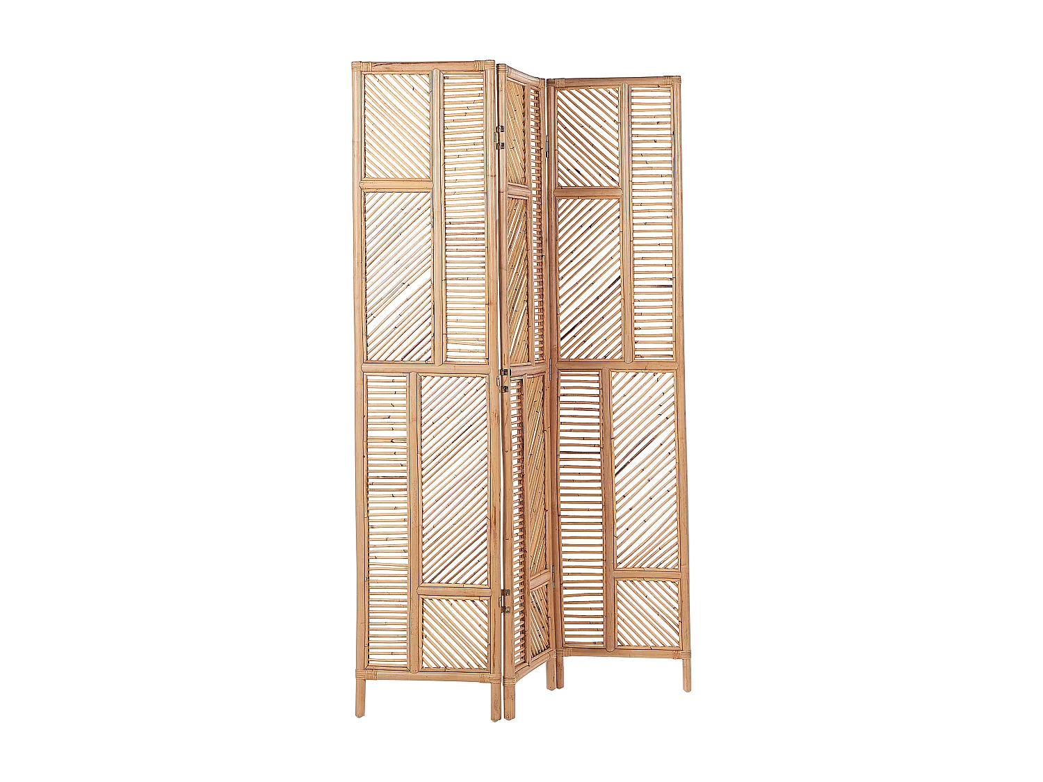 Separador de ambientes de 3 paneles LAMEZIA Marrón claro 117 cm 180 cm