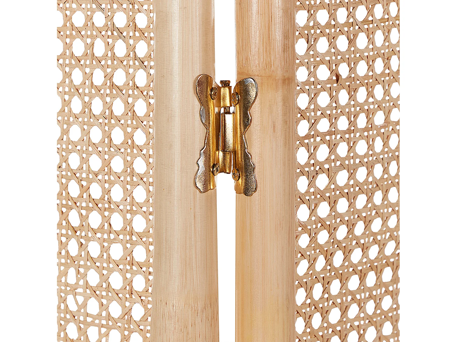 Raumteiler aus Rattan natürlich / beige 105 x 180 cm 3-teilig Paravent Potenza