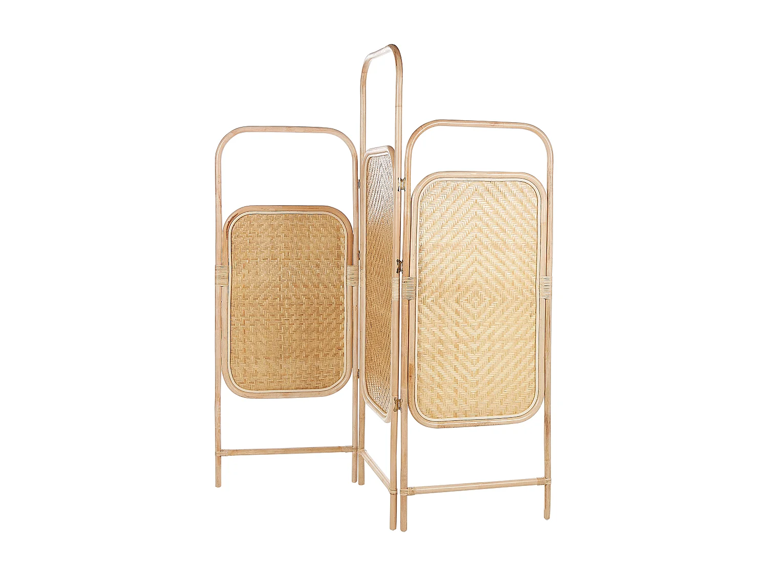 Roomdivider met 3 panelen CARPI Natuurlijk 166 cm 180 cm