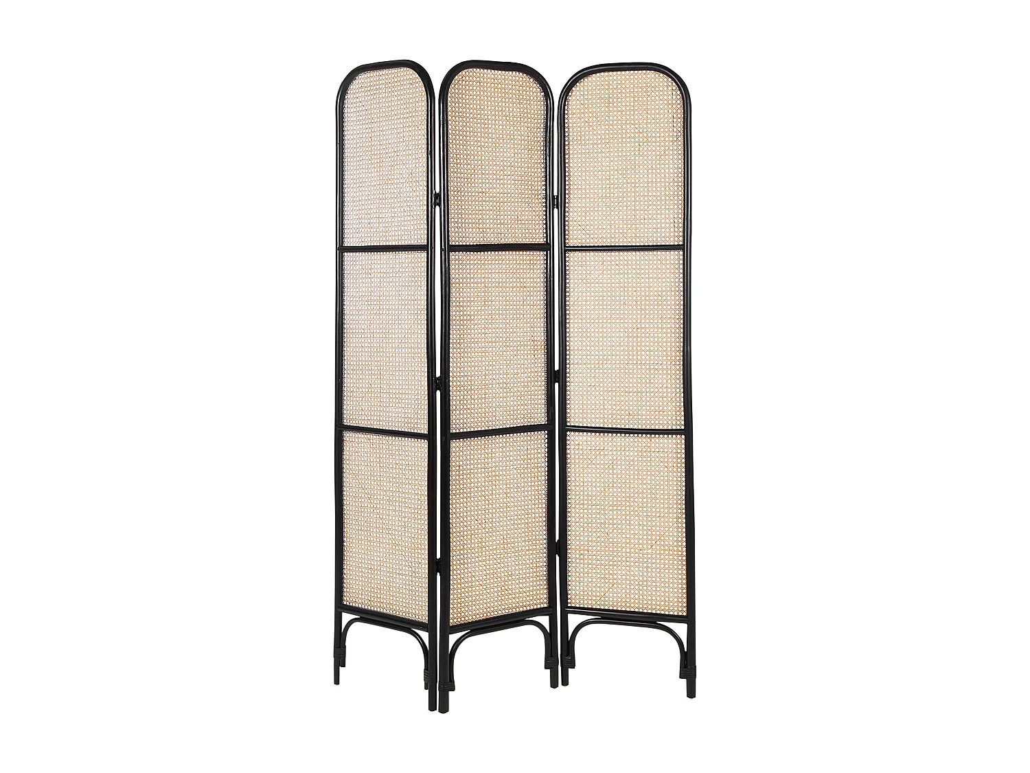 Raumteiler 3-teilig POTENZA Hellbraun 105 cm 180 cm
