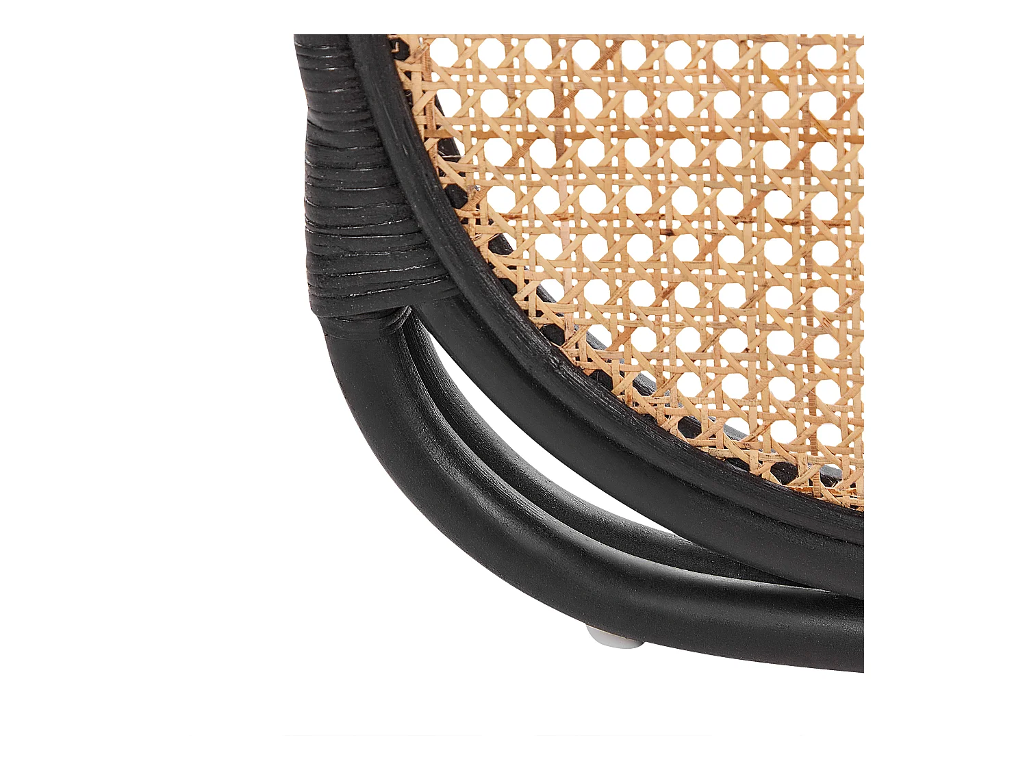 Raumteiler Rattan natürlich / heller Holzfarbton / schwarz 118 x 180 cm Cortona